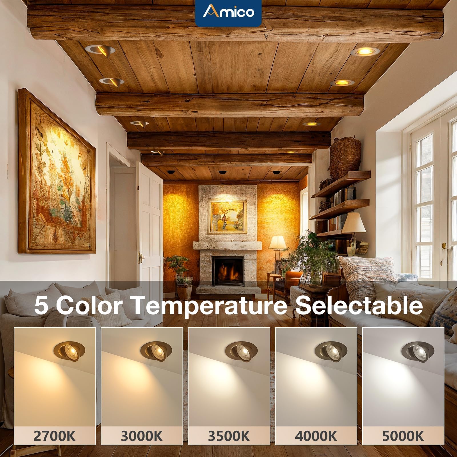 Amico CRI90 True Color Downlight preserves object hues vividly