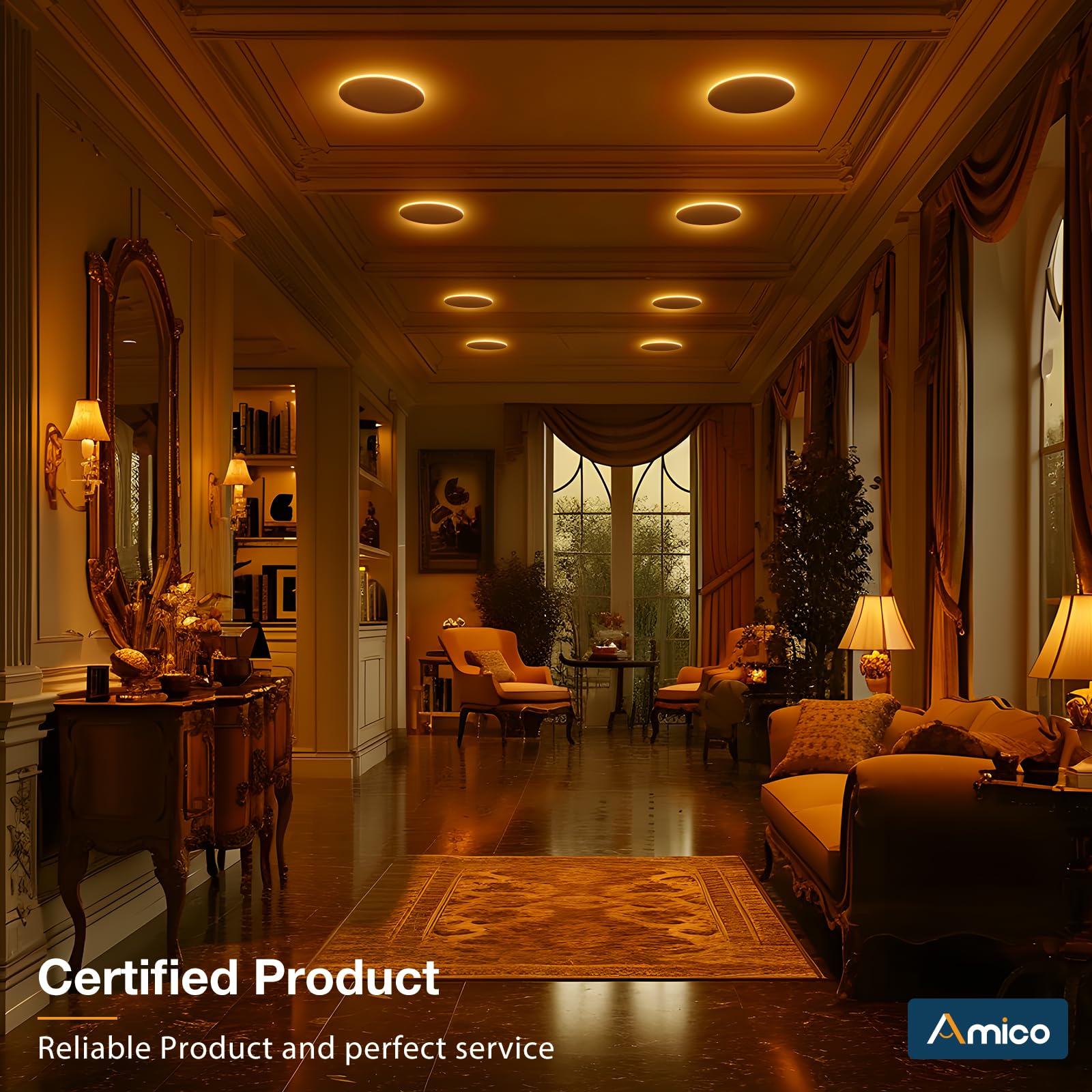 Amico dimmable 1600 lumen downlight for adjustable brightness