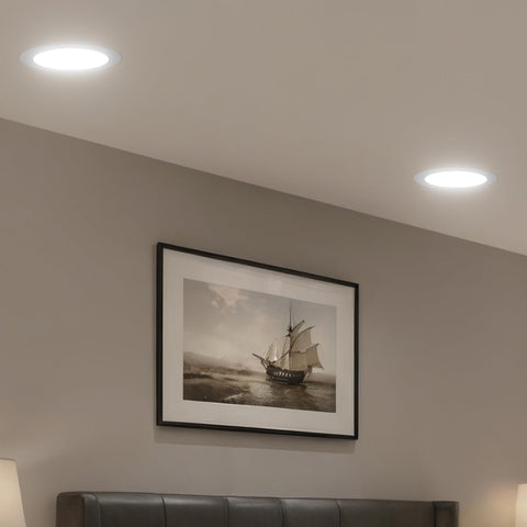 Amico dimmable recessed light with trim kit for smooth brightness control.