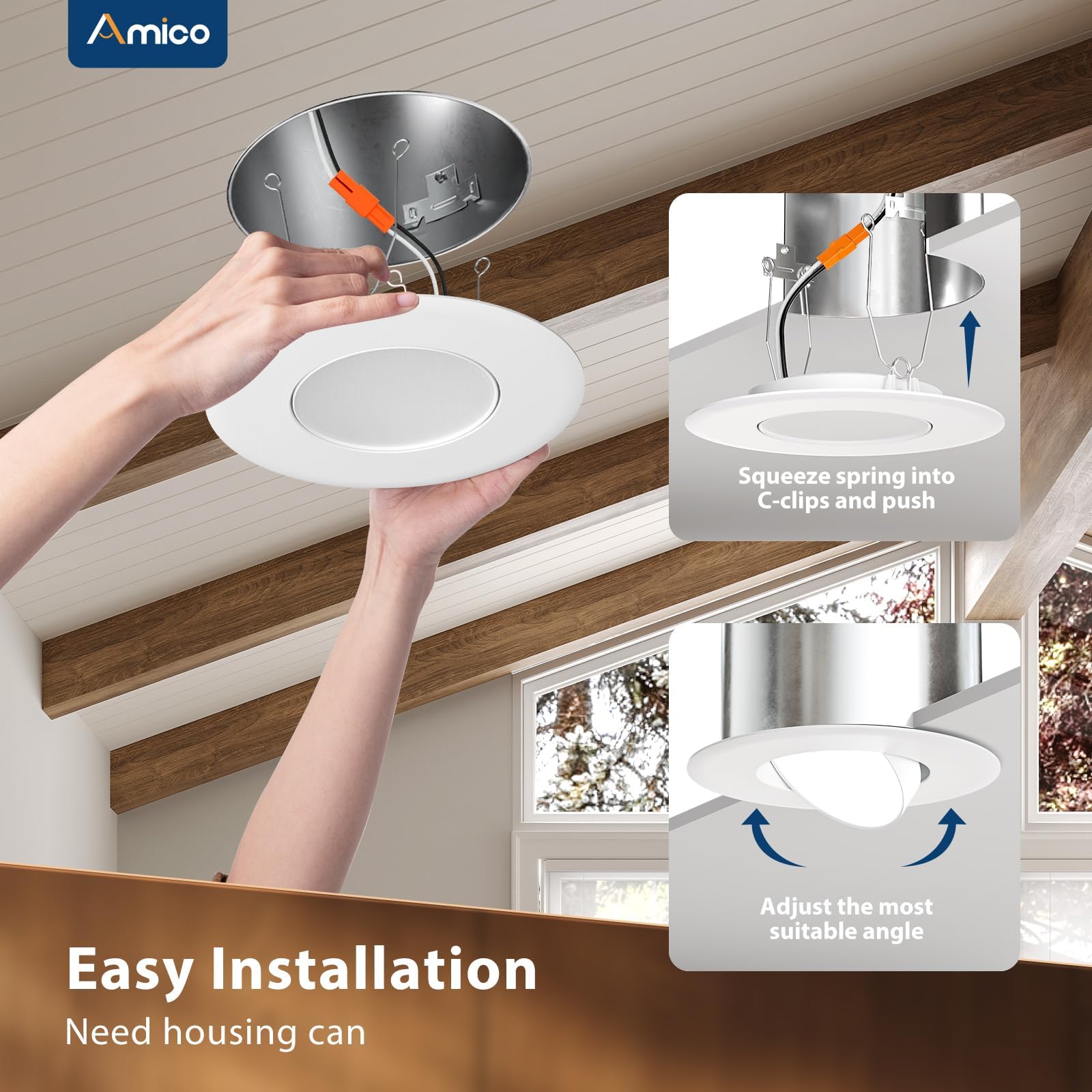 Amico dimmable LED downlight offering smooth brightness control
