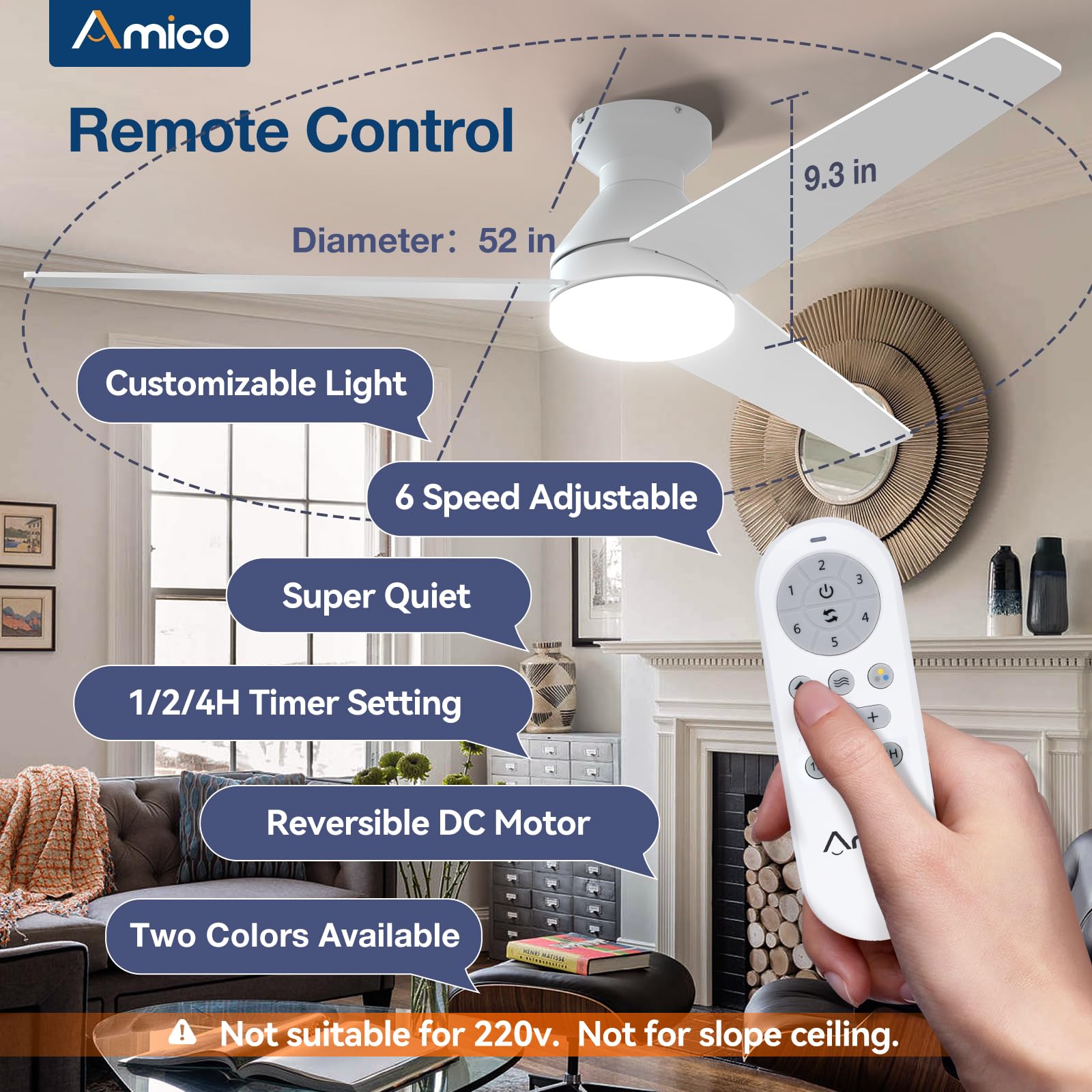 Amico dimmable light with 3 color temps for cozy evenings and tasks
