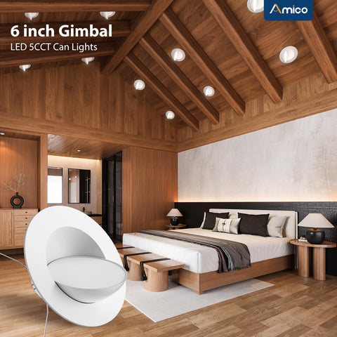 Amico 6-inch retrofit light installs easily with an E26 base for DIY upgrading