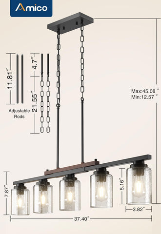 Amico compatible with E26 bulbs offering flexible lighting options.