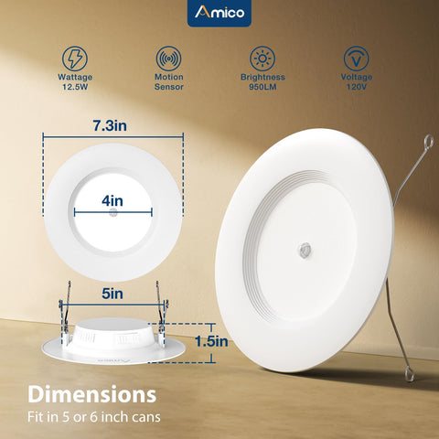 Amico energy-saving sensor ensures lighting only when motion is detected.