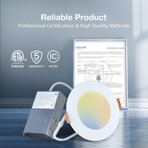 Amico ETL FCC certified downlight confirming safety and reliability.