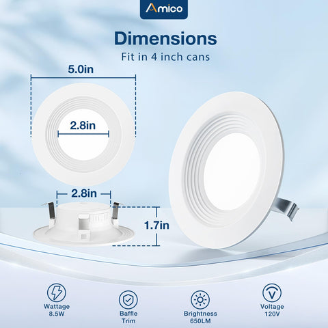 Amico ETL-listed safety LED can light for reliable performance.