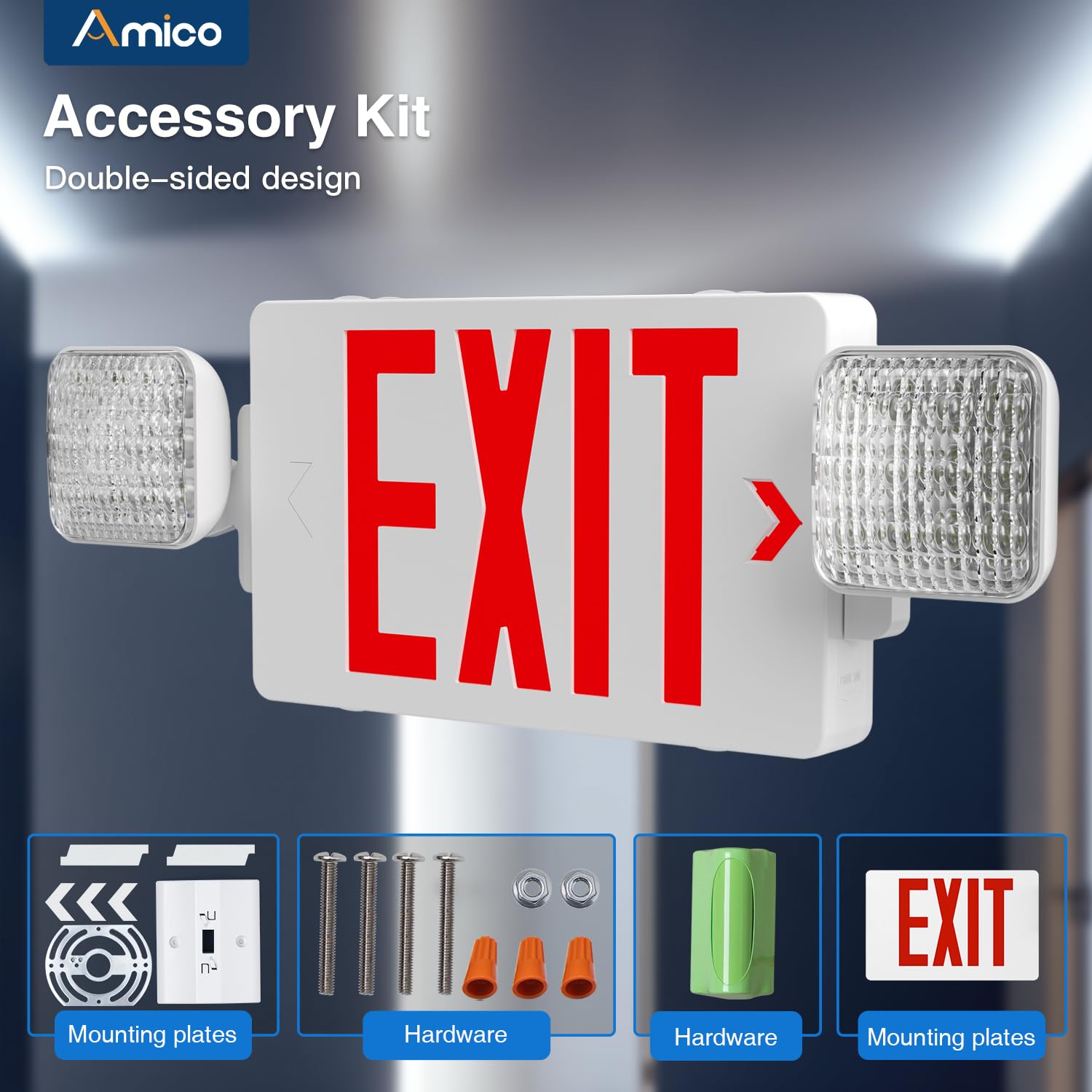 Amico wall or ceiling mount option with canopy included.
