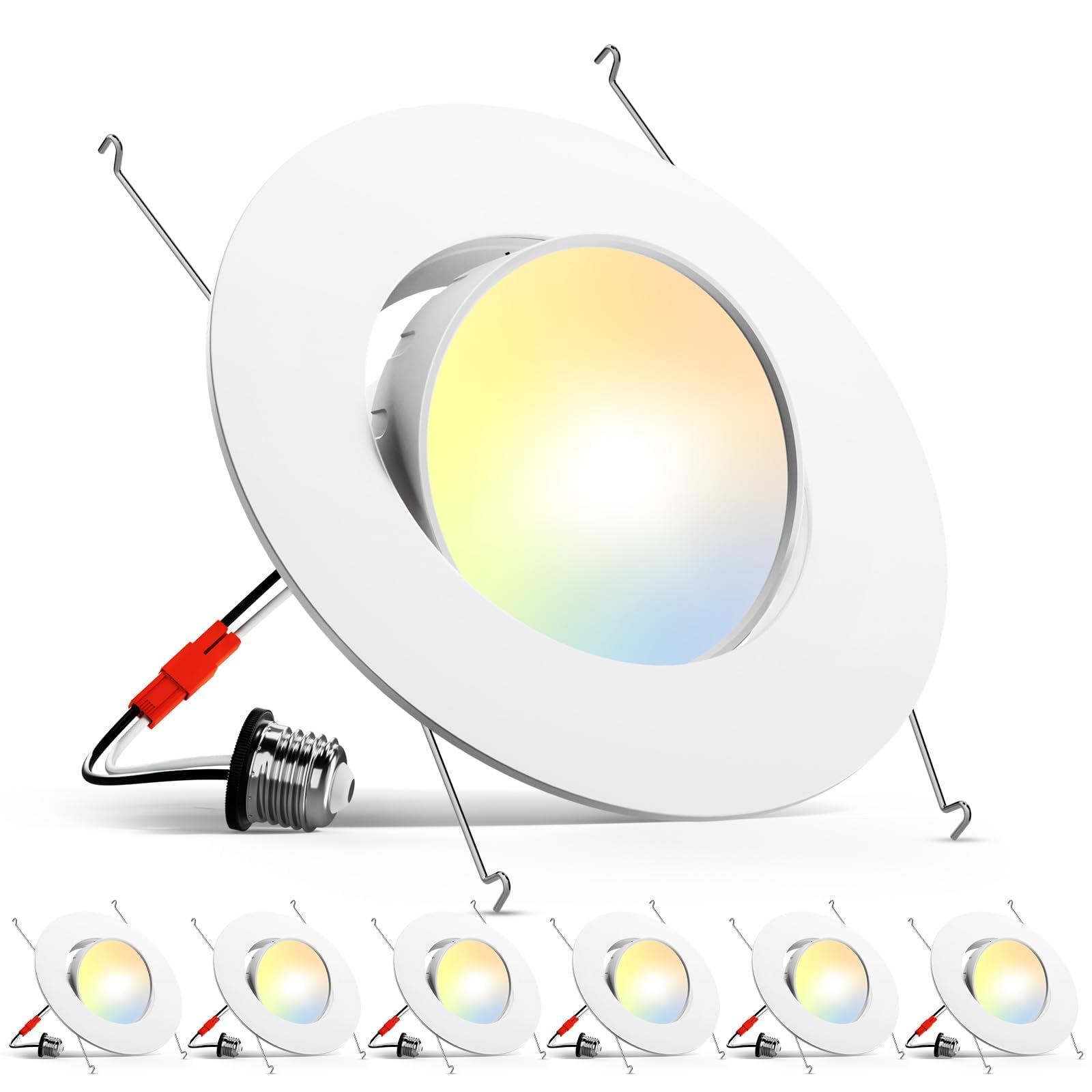Amico eyeball gimbal downlight, angle-adjust for precise accent lighting on art.