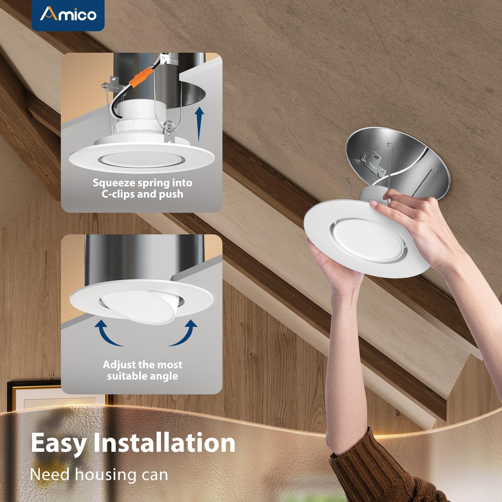 Amico 1500 lumen output, 16W high brightness for clear illumination.