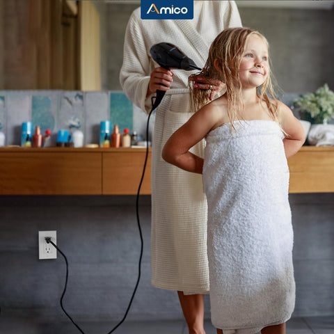Amico white GFCI for indoor or outdoor installations.