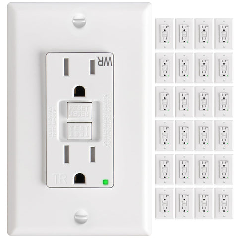 Amico GFCI outlet with thinner design for easier wiring.