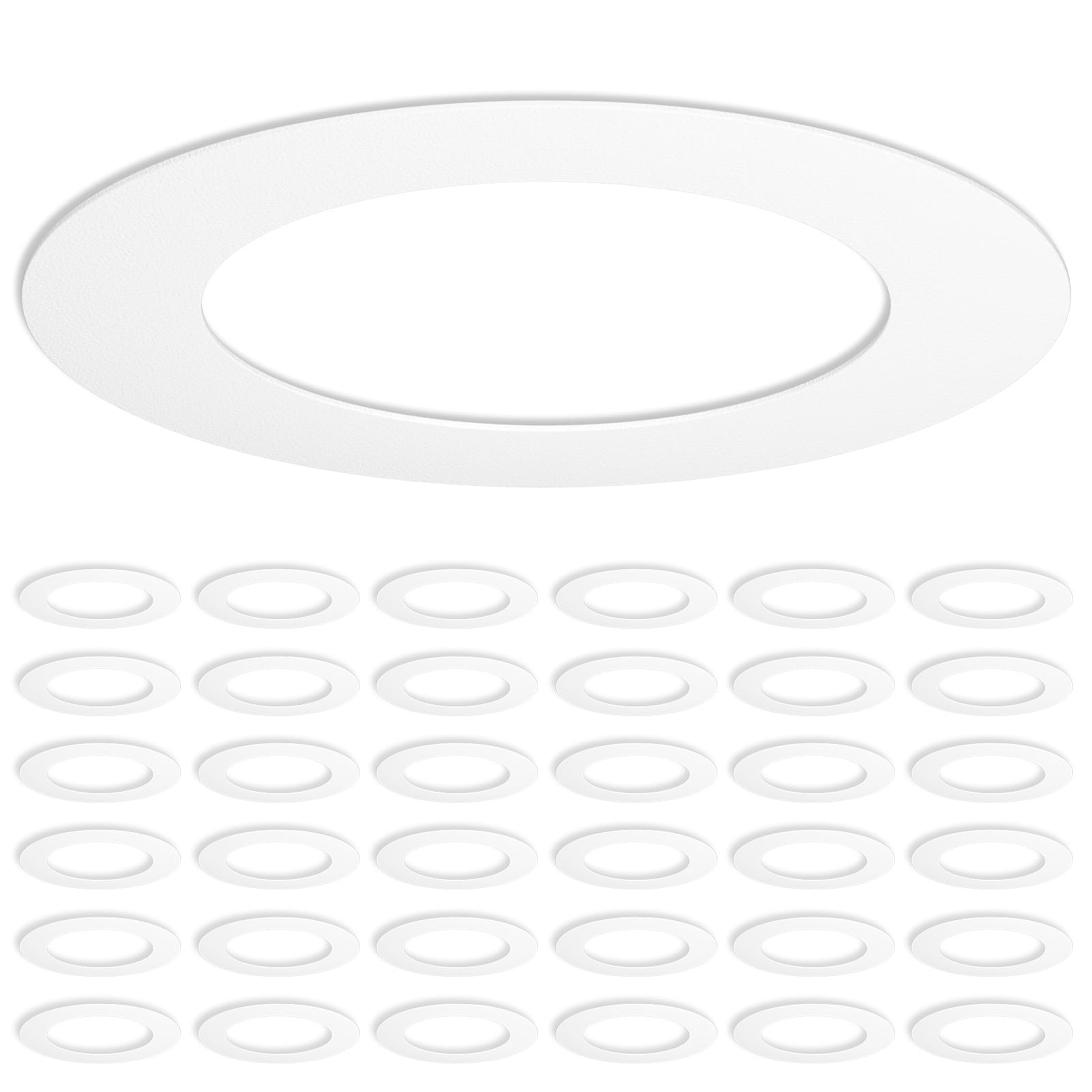 Amico goof ring with outer diameter 8.6 inches conceals rough ceiling cuts.