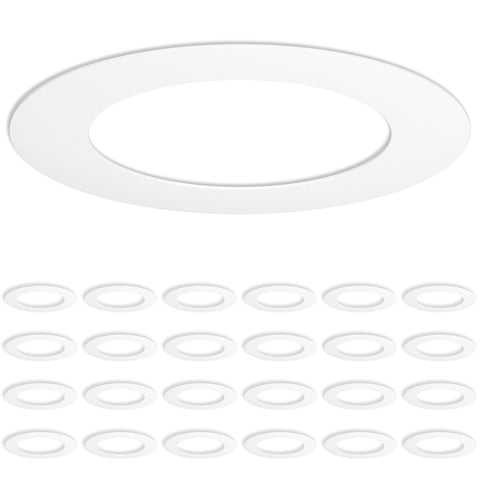 Amico goof ring with 8.6-inch outer diameter covers ceiling holes for a clean look.