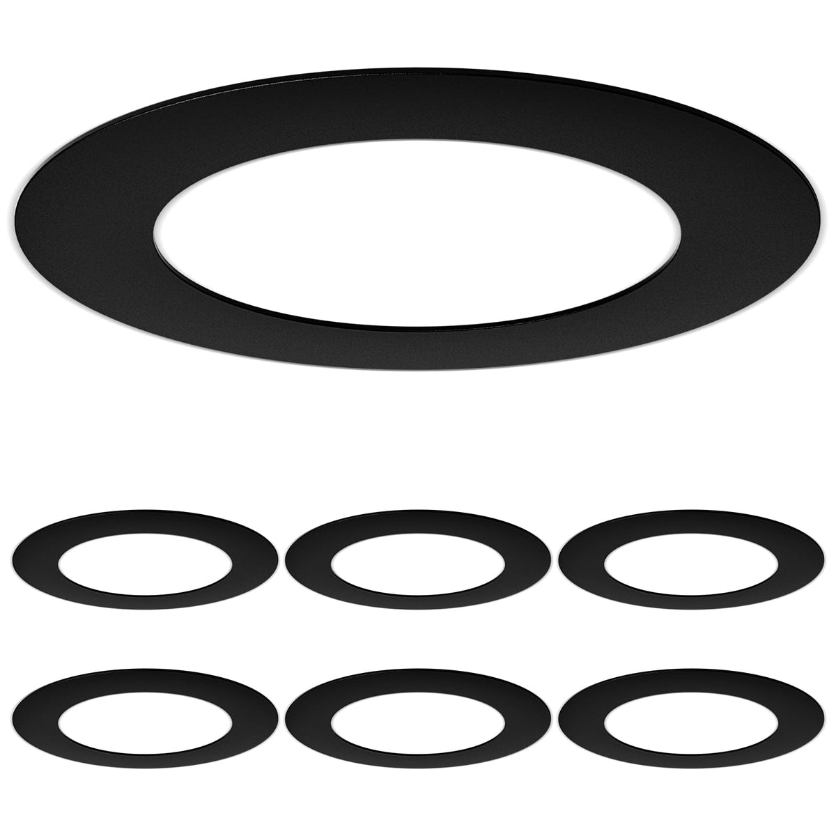 Amico Goof Rings outer-diameter 8.6 inches for flush ceiling fit.