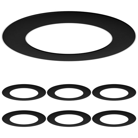 Amico Goof Rings outer-diameter 8.6 inches for flush ceiling fit.