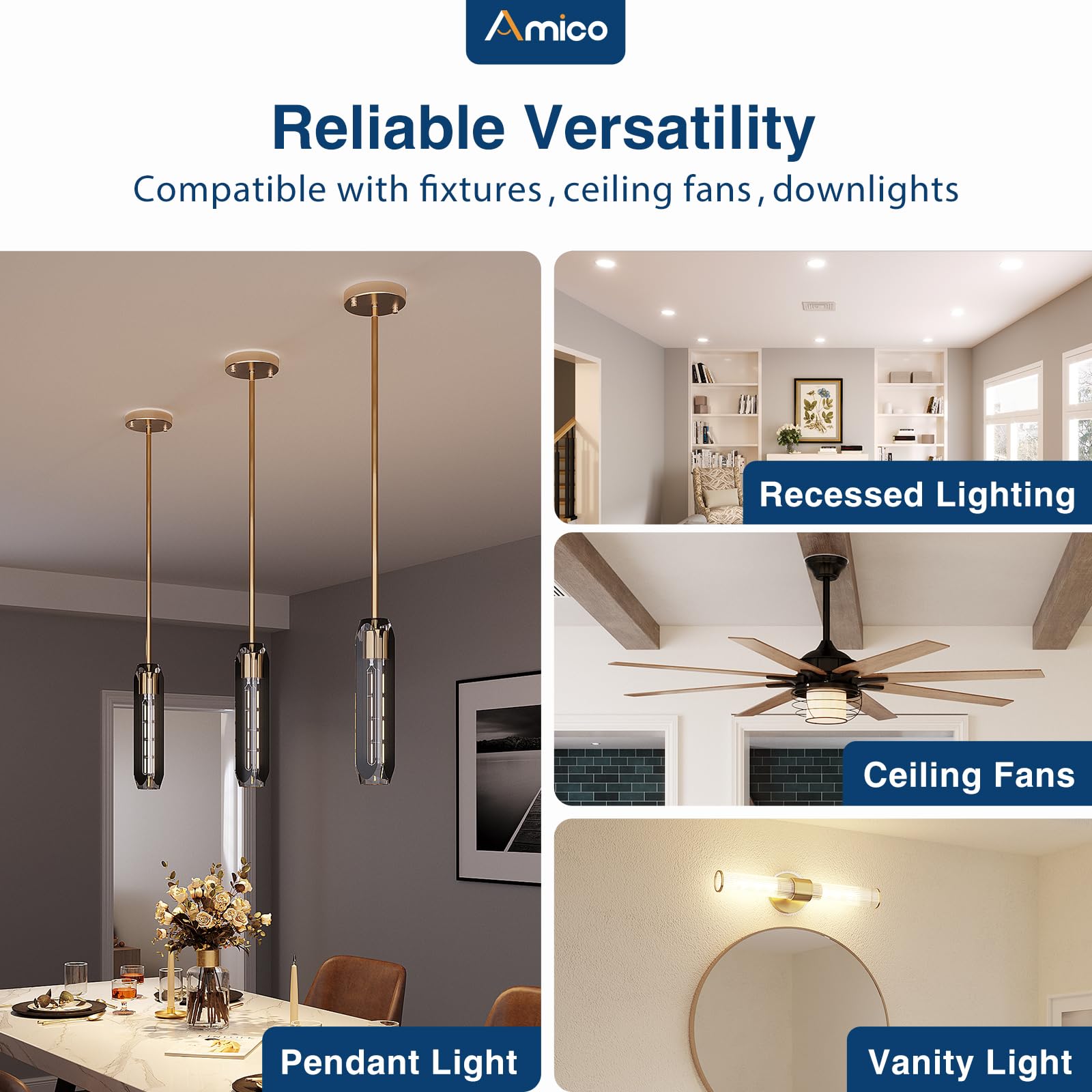 Amico Goof Rings easy-install no-tools for quick lighting upgrades.