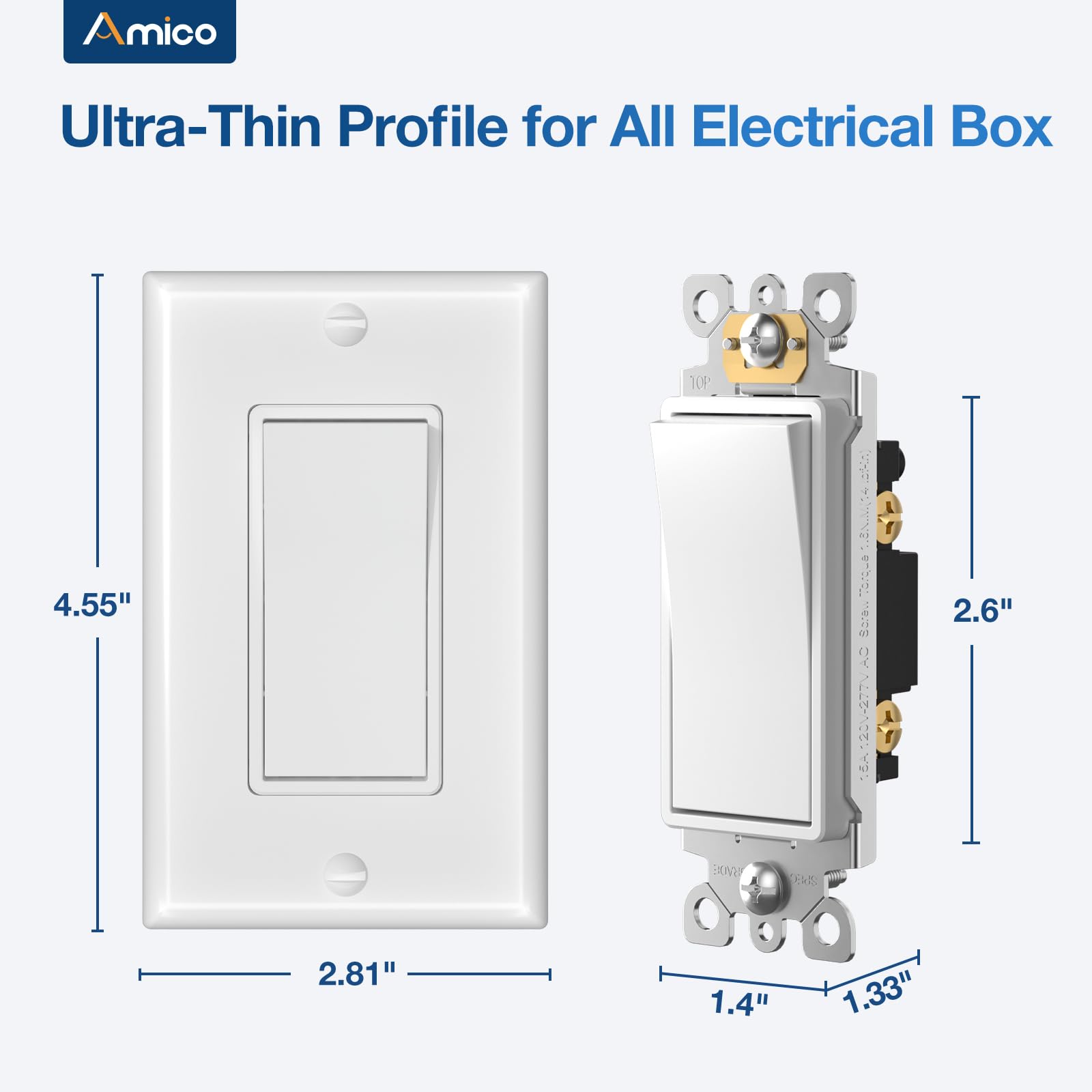 Amico grounding screw provides a secure electrical connection during install