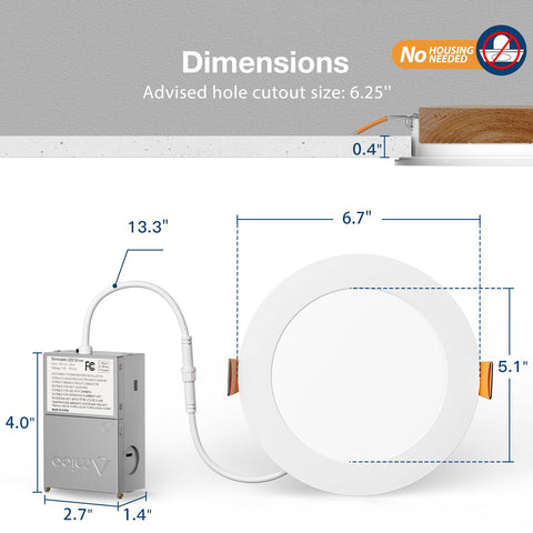 Amico LED downlight with IC rating for safe installation near insulation.