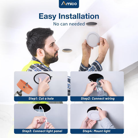 Amico junction box installation enables quick retrofit in minutes.