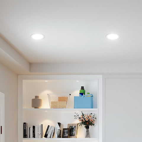 Amico downlight installed in kitchen, living room, and hallway.