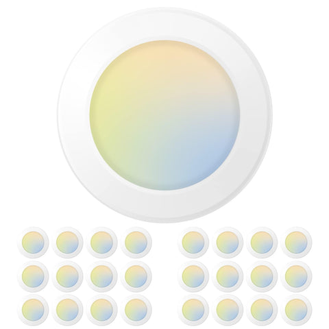Amico LED disk light 5-6 inch installation demonstrates easy retrofit for recessed ceilings.