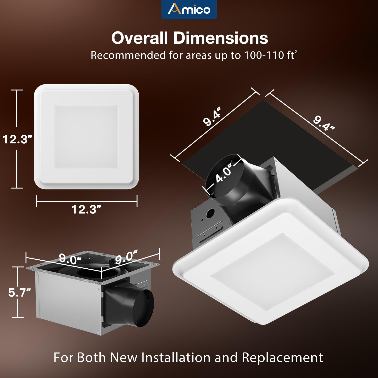 Amico lighting provides 2700K to 5000K color temperatures for versatile mood lighting.