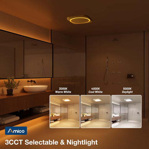 Amico LED light demonstrates adjustable color temperature in use