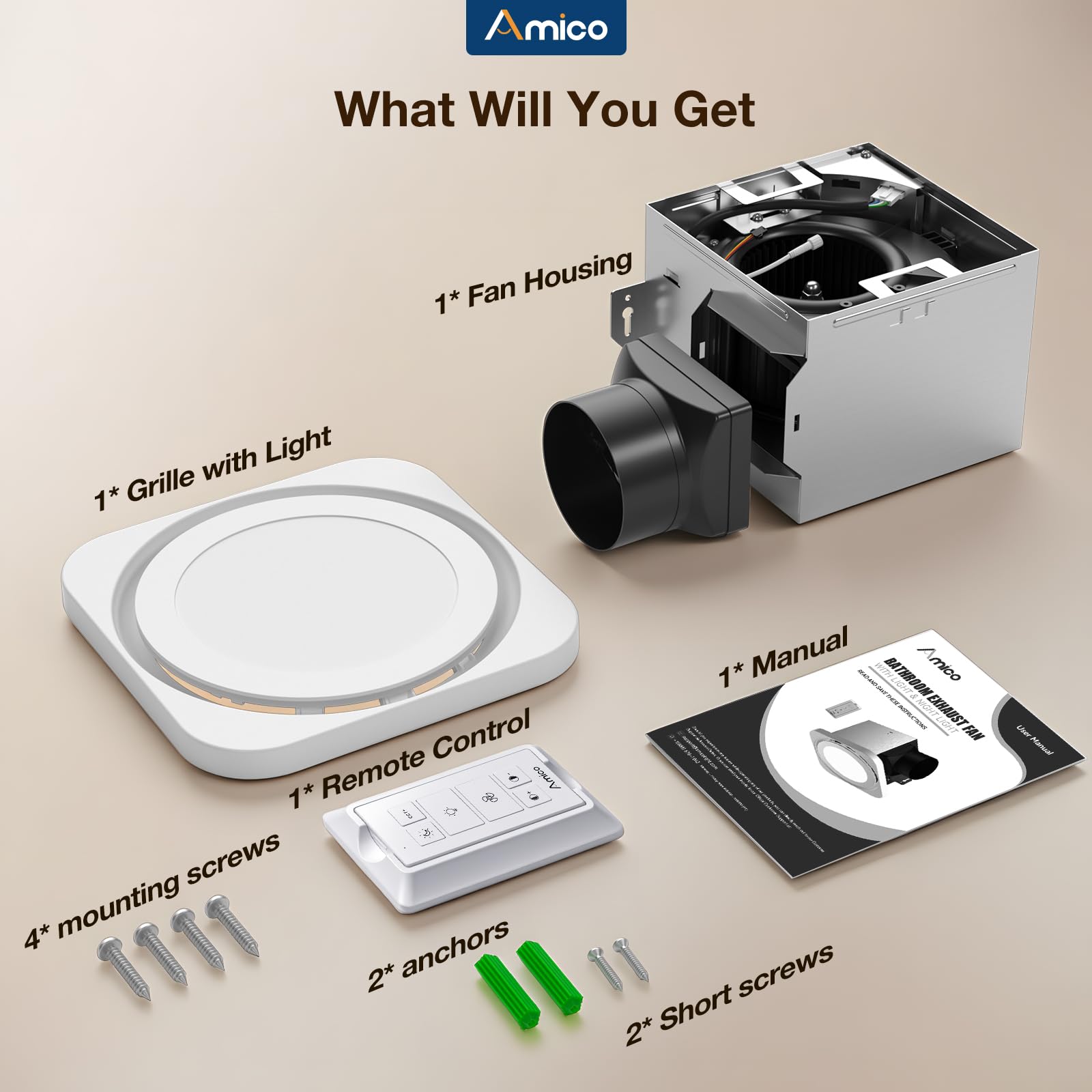 Amico remote control unit enables easy lighting and ventilation adjustments