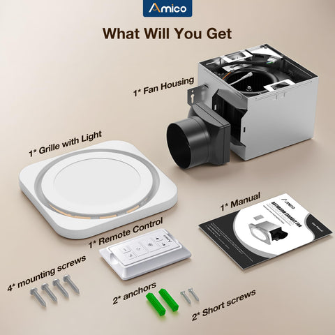Amico remote control unit enables easy lighting and ventilation adjustments