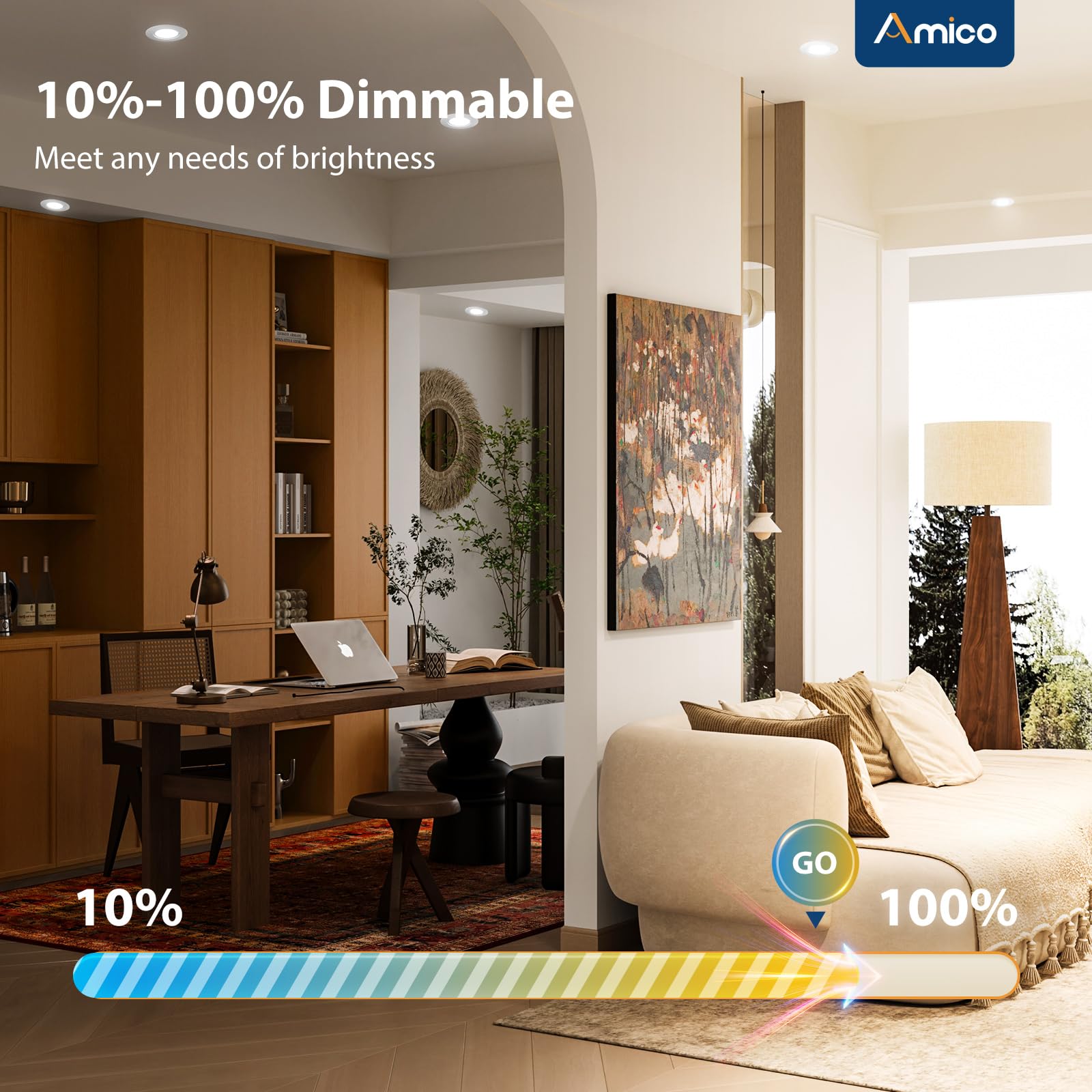 Amico IC-rated downlight stays cooler when installed in insulated ceilings