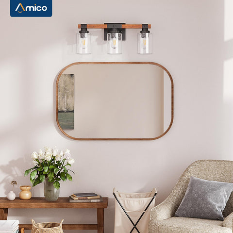 Amico soft ambient light creating even reflections on mirror