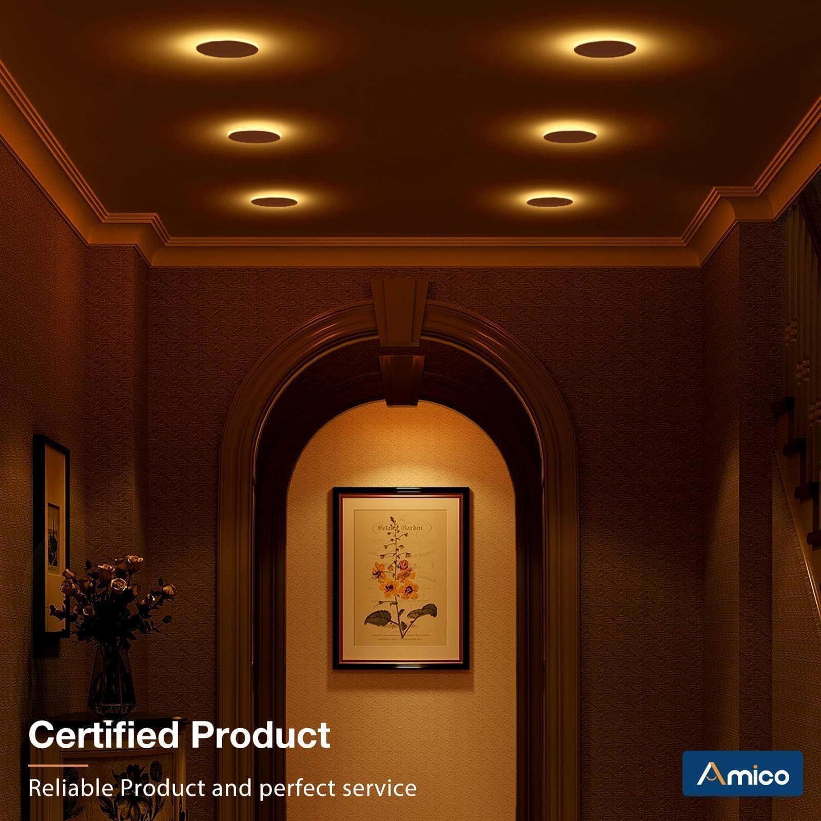 Amico synchronization reset ensures consistent downlight mode after power cycles.