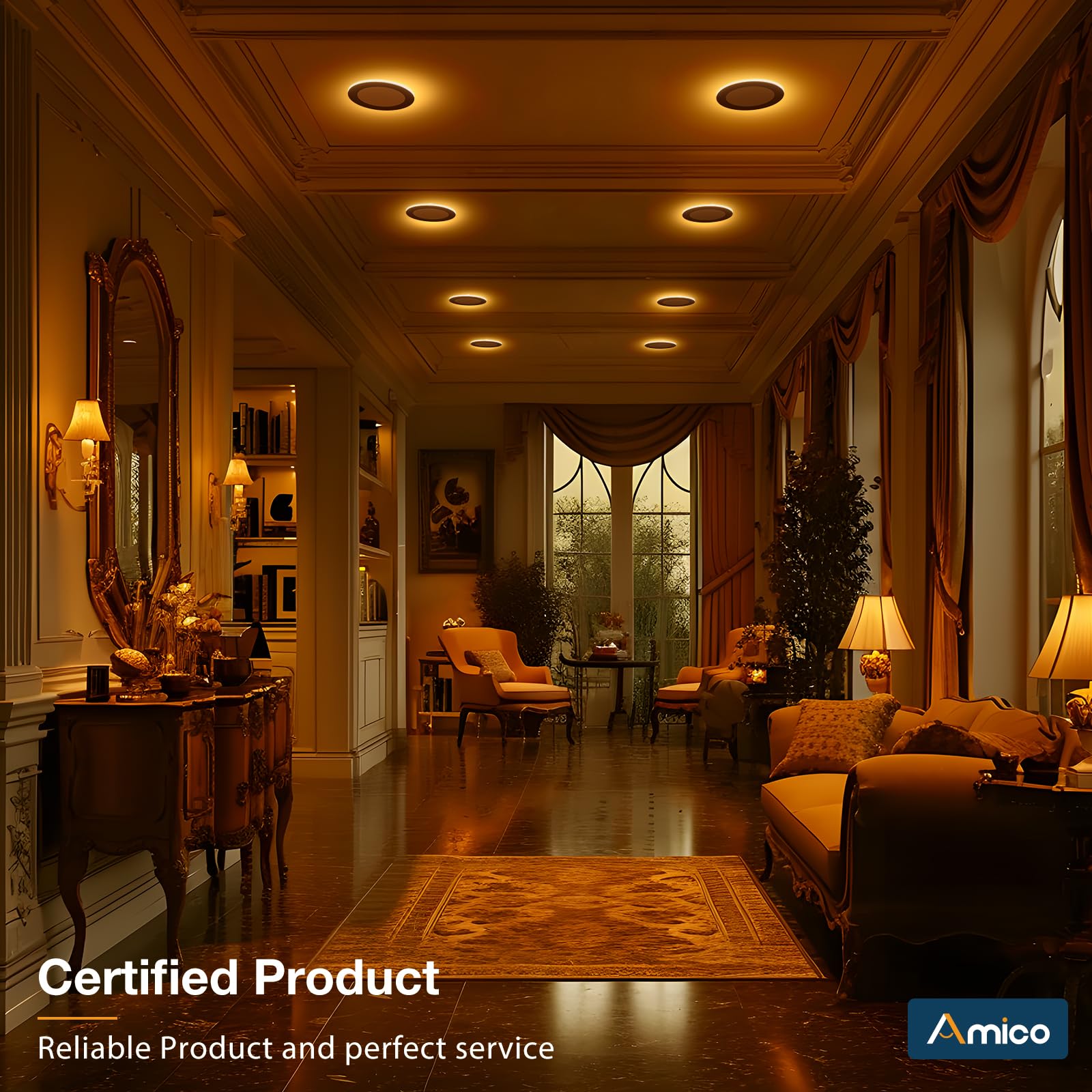 Slim, modern design blends into ceilings for a clean, unobtrusive look.