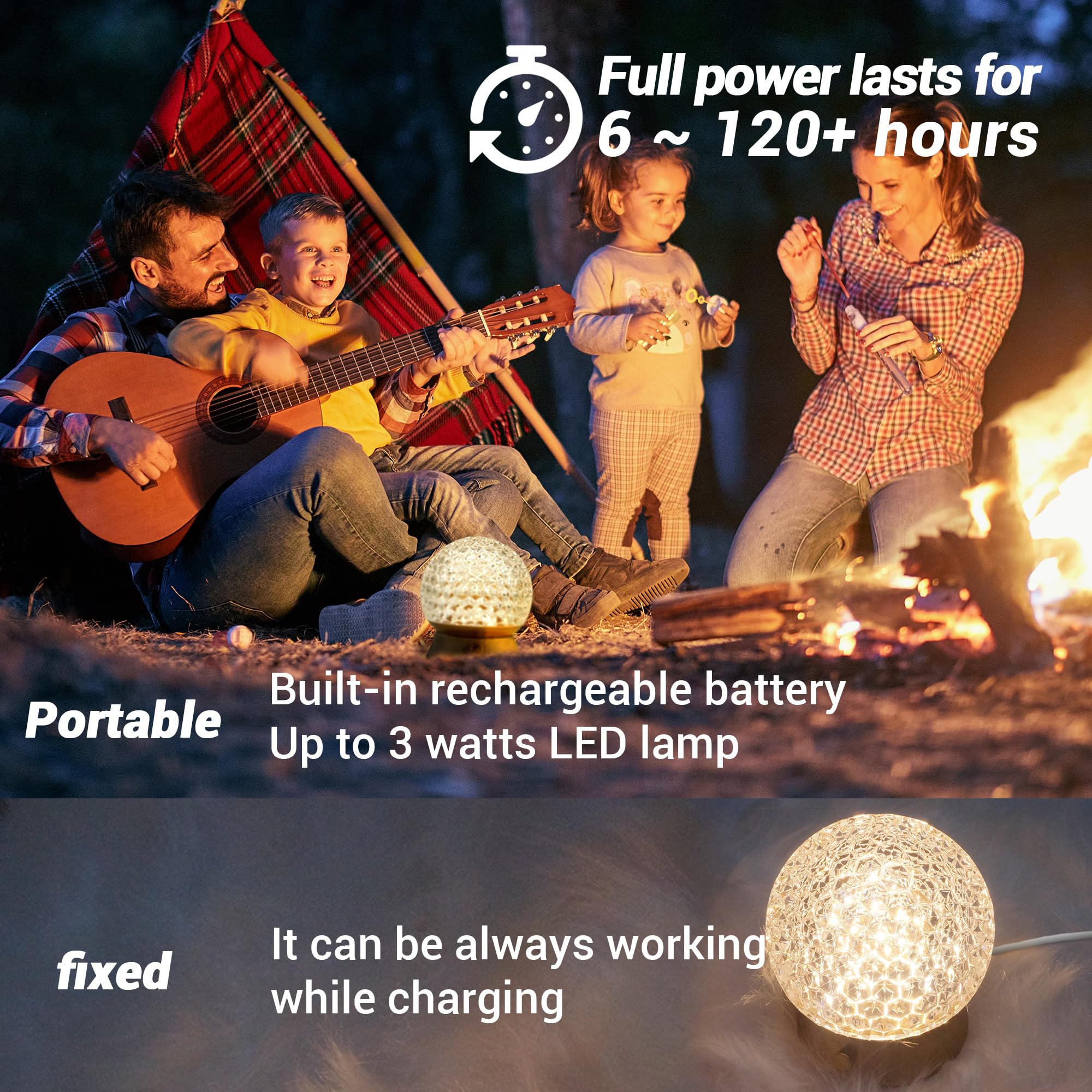 Amingulry lamp charging via USB-C for cord-free lighting.