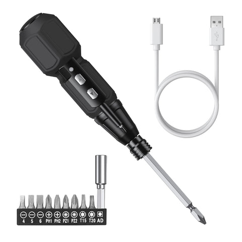 AMIR electric screwdriver with cordless LED light for precise screwdriving in tight spaces