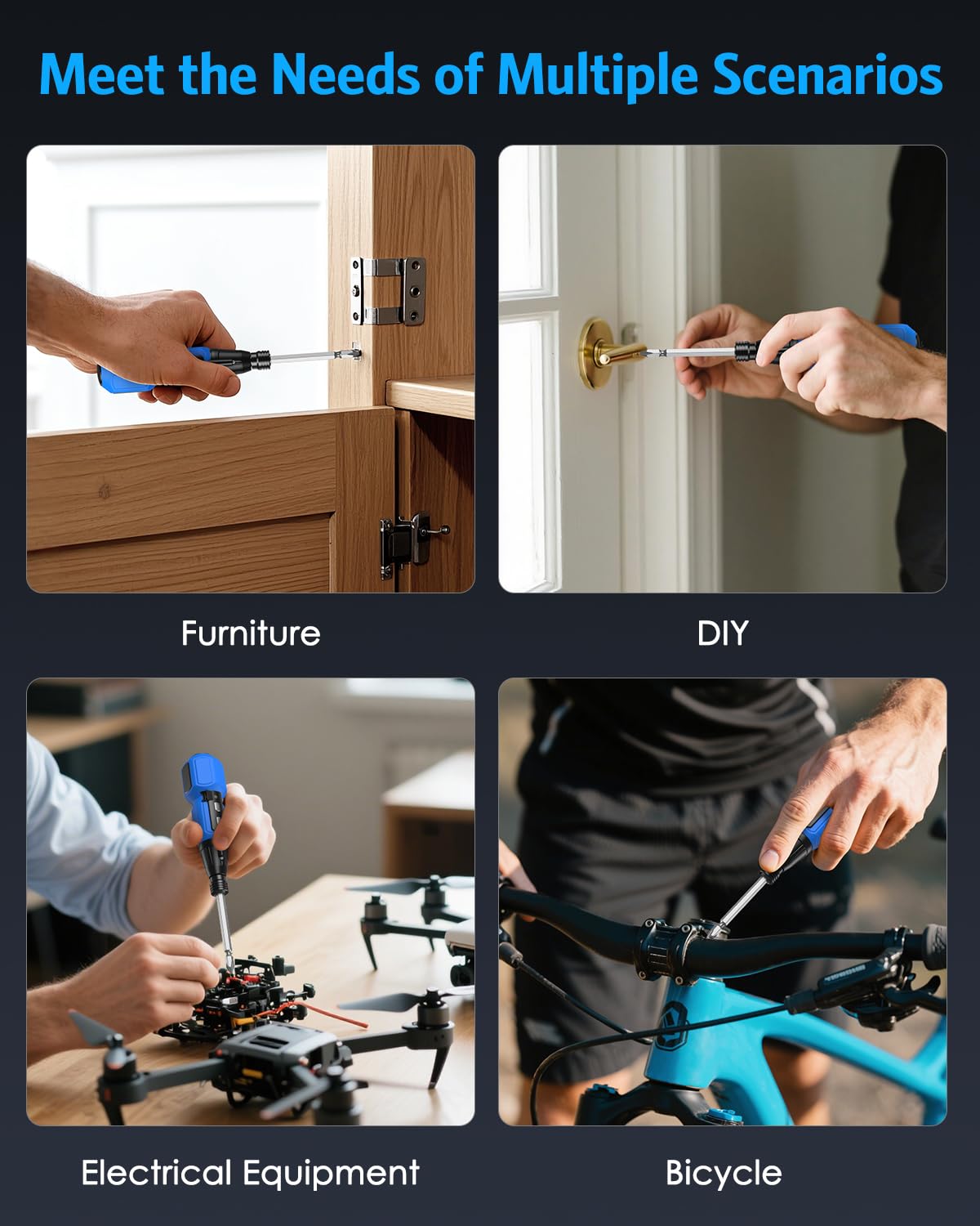 AMIR Power Screwdriver double-ended Phillips bit simplifies use