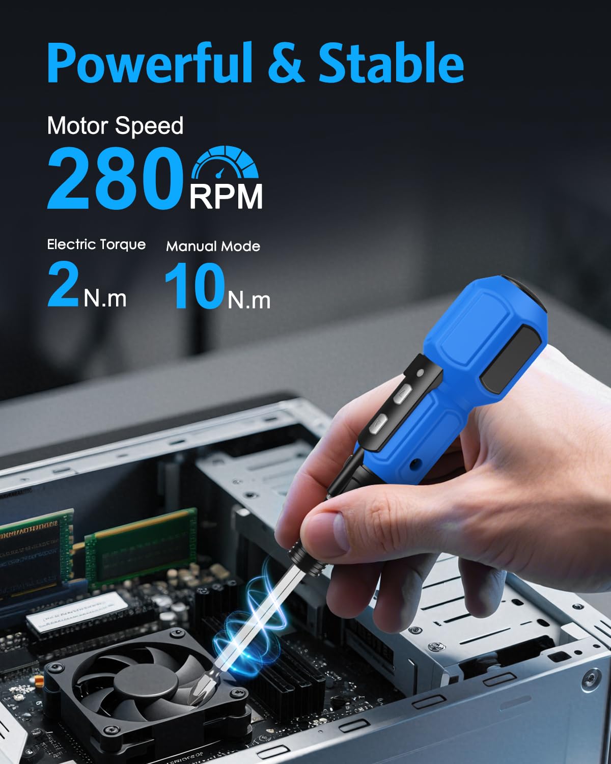 AMIR Power Screwdriver with LED light for dark corners