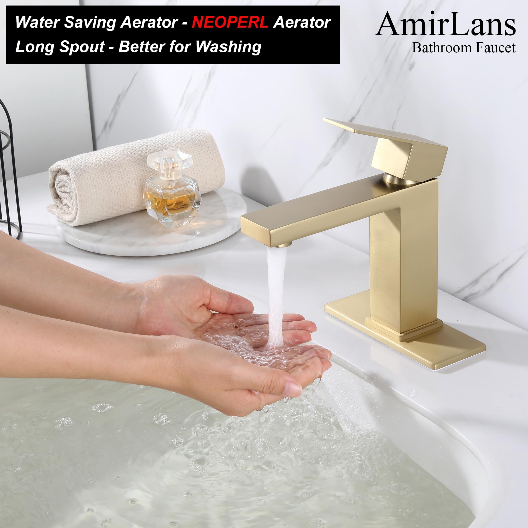 AmirLans pop-up drain assembly included with the faucet for easy installation