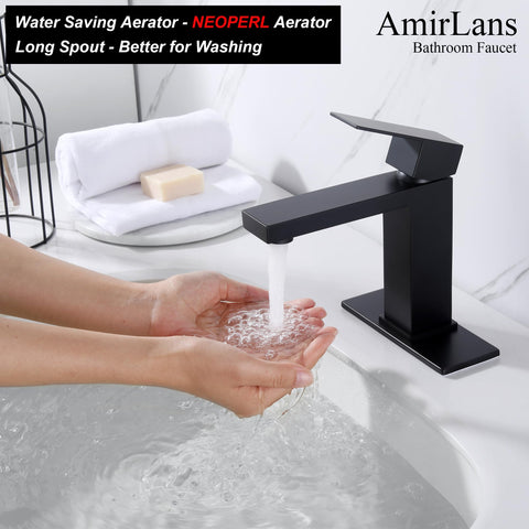 AmirLans AML-1141-BK matte finish resists fingerprints for a cleaner look.