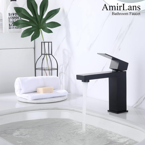 AmirLans AML-1141-BK includes 23.6-inch PEX hose for flexible connections.