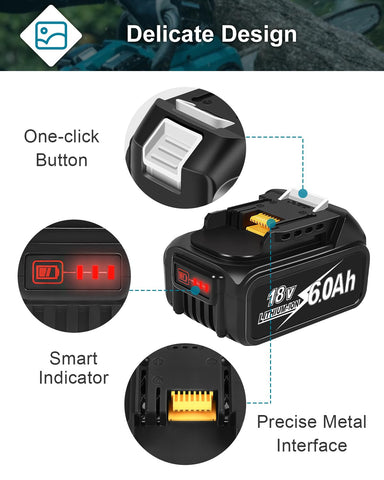 Amityke 6.0Ah battery with compact design for extended sessions