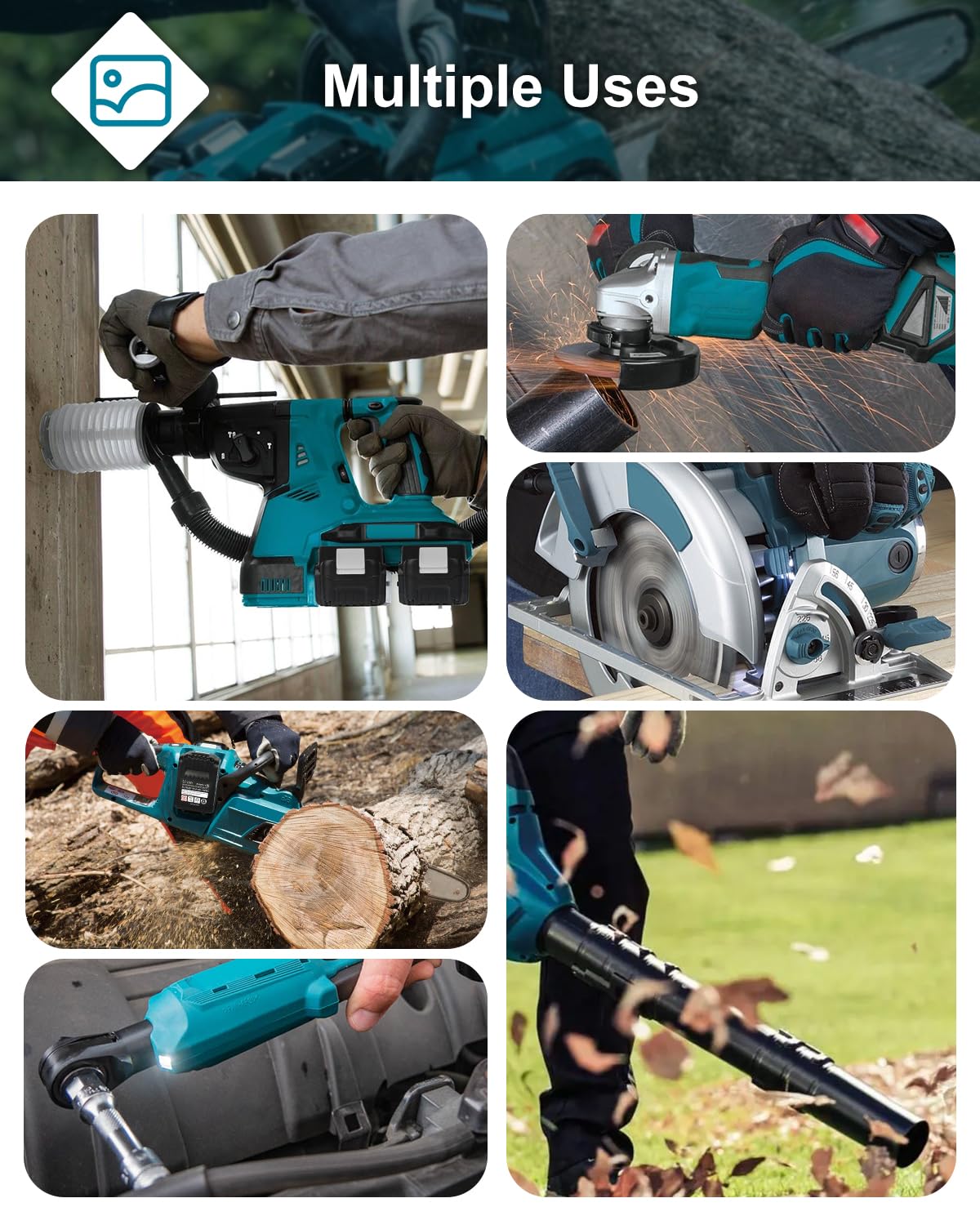 Amityke battery compatible with Makita 18V chargers for flexible use