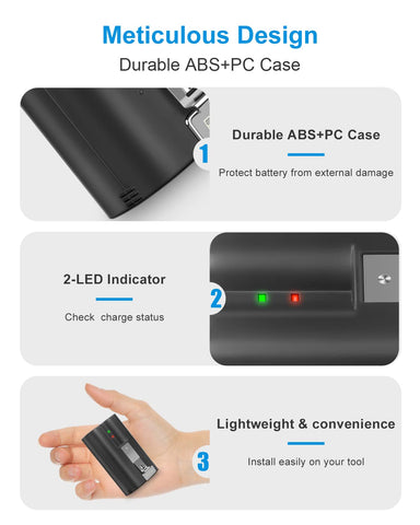 Amityke Ring battery 2-pack capacity and dimensions for planning
