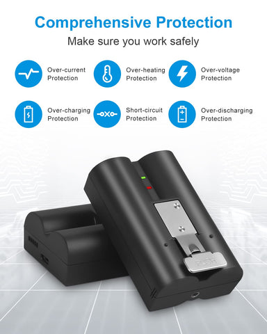 Amityke Ring battery 2-pack six safety protections for safe use