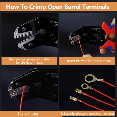 Amliber tool used in automotive and electronics work improves crimp consistency.