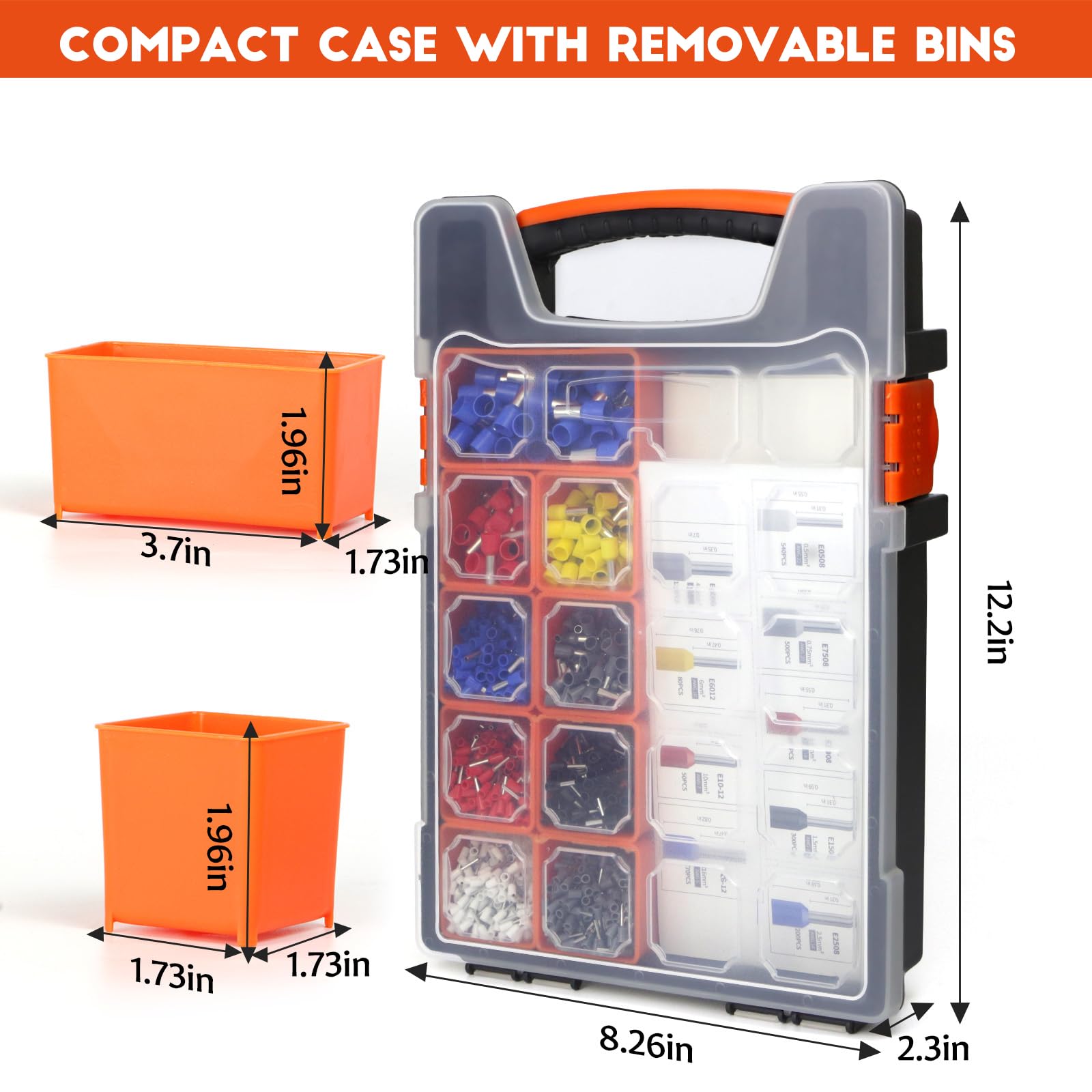 Amliber ferrule kit includes 2,200 ferrules for broad wiring tasks.