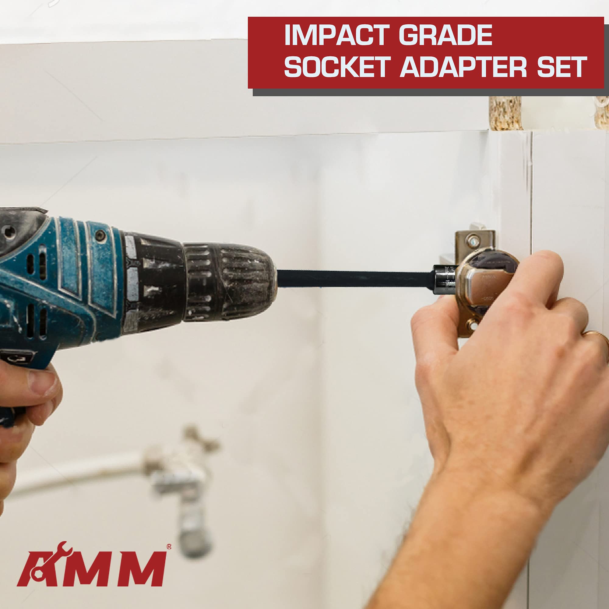 AMM 1-2 inch socket adapter quick-connect for high-torque reach