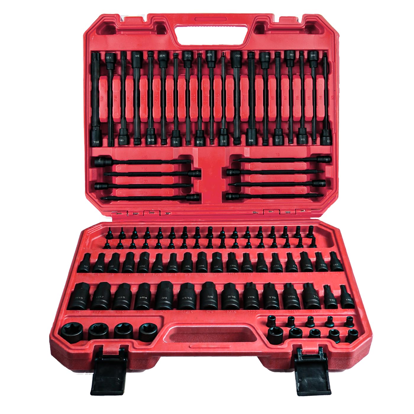 AMM 107PCS socket set case for quick, organized tool access.