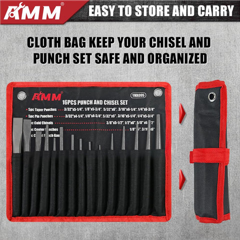 AMM hardened tools graphic, chrome vanadium construction detail