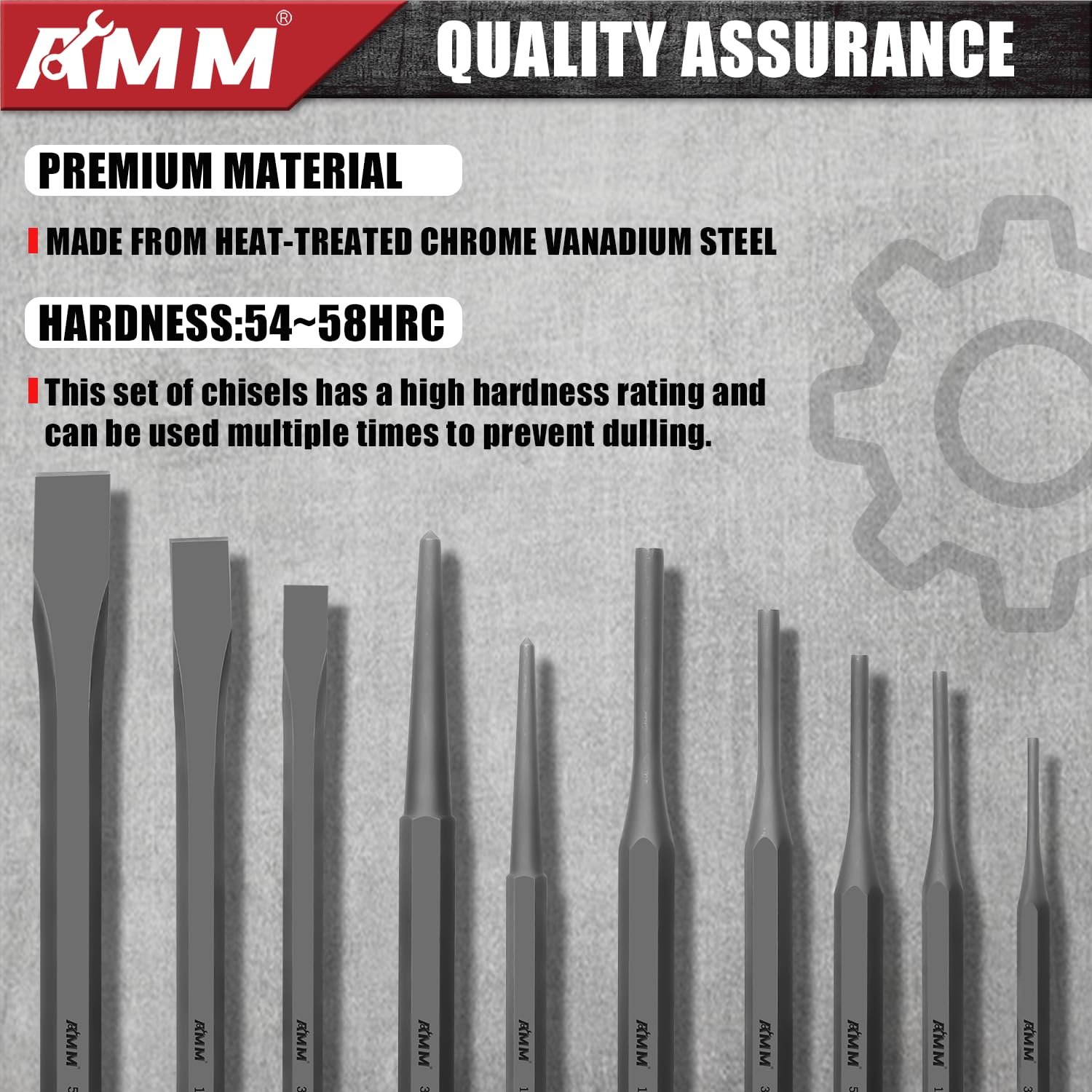 AMM pin punches closeup, accurate hole marking